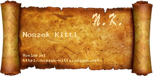 Noszek Kitti névjegykártya